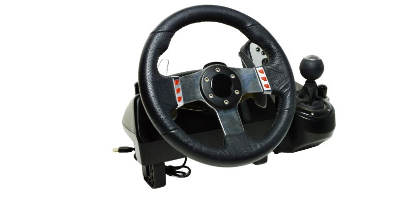 Volant de simulation de course avec retour de force