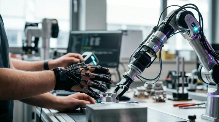 Robot haptique : téléprésence, bras articulés et toucher